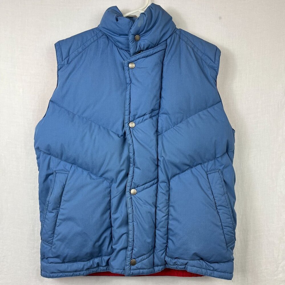 Vintage St Johns Bay Down Puffer Vest Mens M Unisex 70s Retro Indie Camp Outdoor